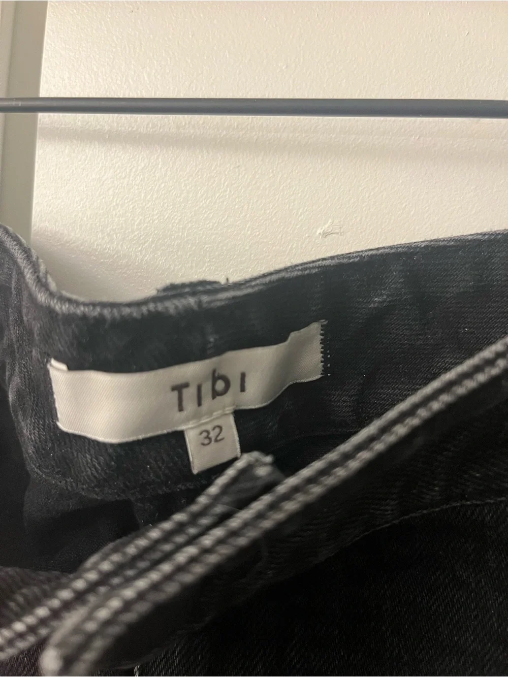 Tibi Black Brancusi Denim Trousers - Picture 2 of 4